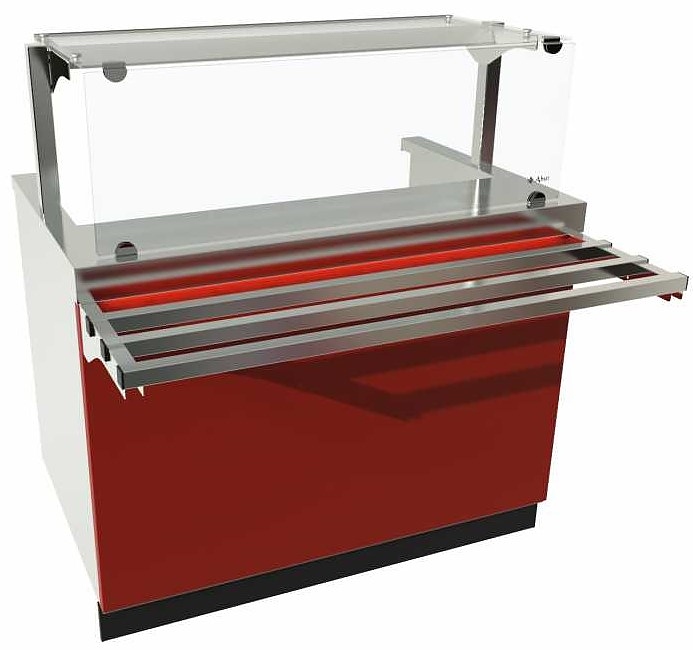 Прилавок-мармит Abat ПМЭС-70Е для первых блюд бордо