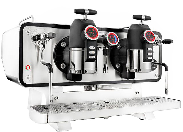 Кофемашина Sanremo OPERA 2GR высокие гр., стальная-белая, внешняя помпа