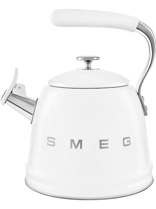 Чайник SMEG WKF01WH 2.3 л 243x205х277 мм со свистком, белый, глянцевый