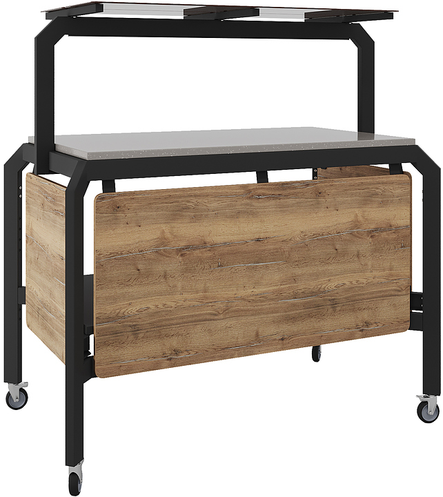 Стол нейтральный КОБОР AN220 black/olovo/diamant