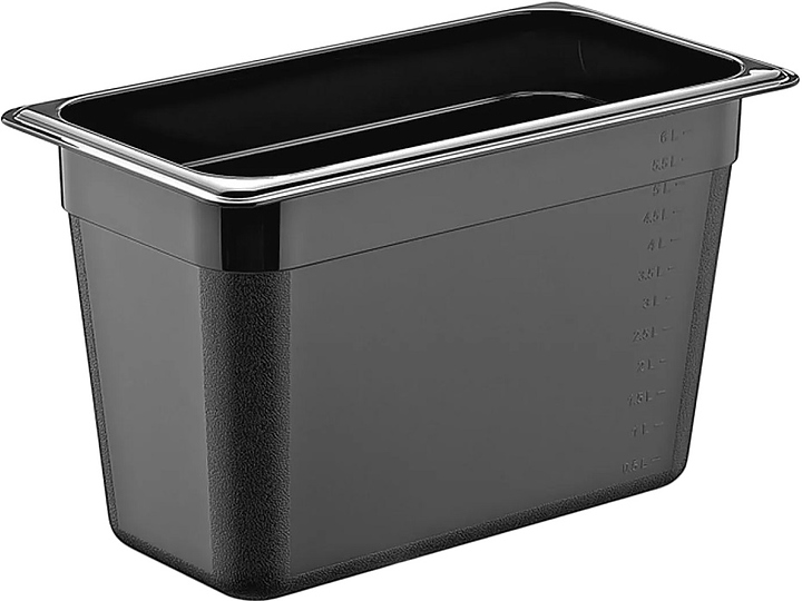 Гастроемкость Gastroplast GNPP-13200/B GN 1/3-200 (325х176х200) 6,5 л полипропилен черная