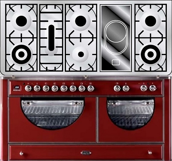 Газовая плита с духовым шкафом ILVE MCA-150VD-E3