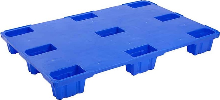 Паллет ТАРА.РУ IR 1208S-9L 1200x800х135 мм (сплошной на 9 ножках) синий