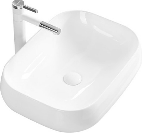 Раковина накладная Mira MR-5642 56х42 см, без отв. под смеситель, керамика