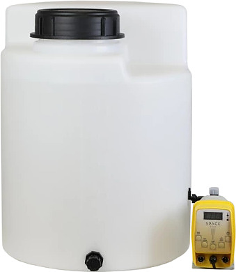 Комплекс дозирования SpaceAqua Dose 603-IMP, емкость 60 л, от счетчика Clack