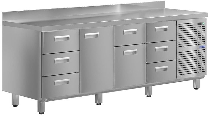 Стол холодильный KAYMAN КСХ-3143/60 (1 дверь, 8 ящиков)