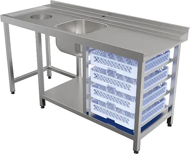 Стол для посудомоечной машины КОБОР СПМ/2-170/70/Л