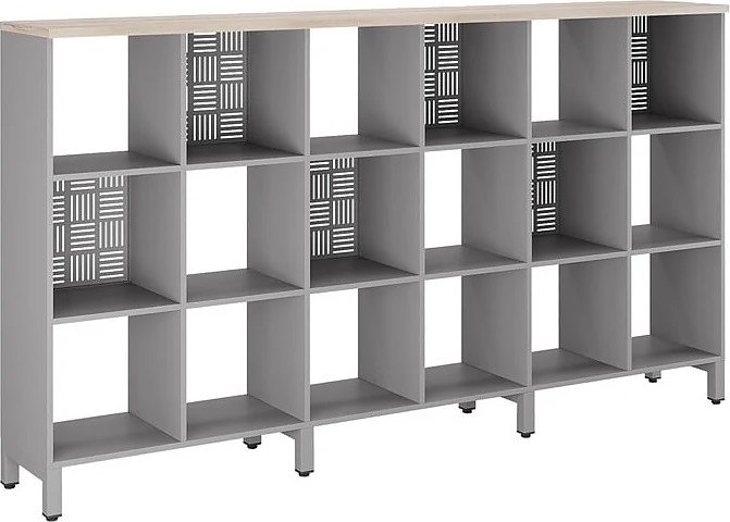 Стеллажная система КОБОР SQ-3Х6 aluminum/natural