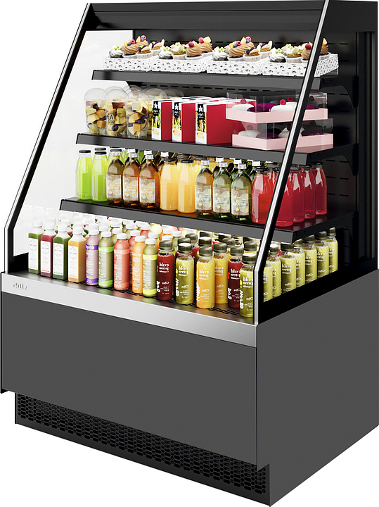 Витрина кондитерская Chilz VETE II KUB OF 90 серый матовый, шлифованная нержавейка