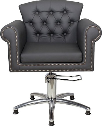 Кресло парикмахерское Имидж Мастер ВЕРСАЛЬ черное с молдингом бронзой