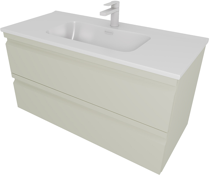 Тумба под раковину Aquatek Вега AQ77100-GS 100 см, шалфей зеленый