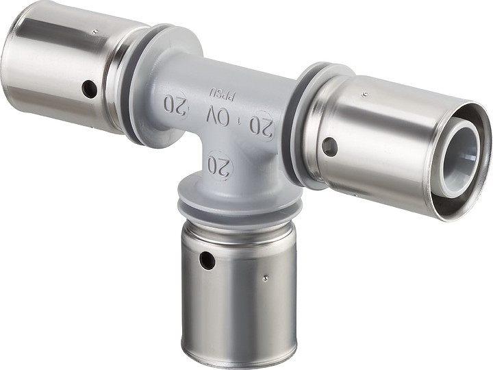 Пресс-тройник Oventrop Cofit PDK 1523045, PN 10, 20 мм - 20 мм - 20 мм, поливинилсульфон