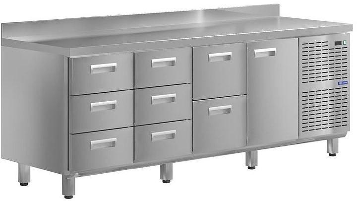 Стол холодильный KAYMAN КСХ-3321/60 (1 дверь, 8 ящиков)