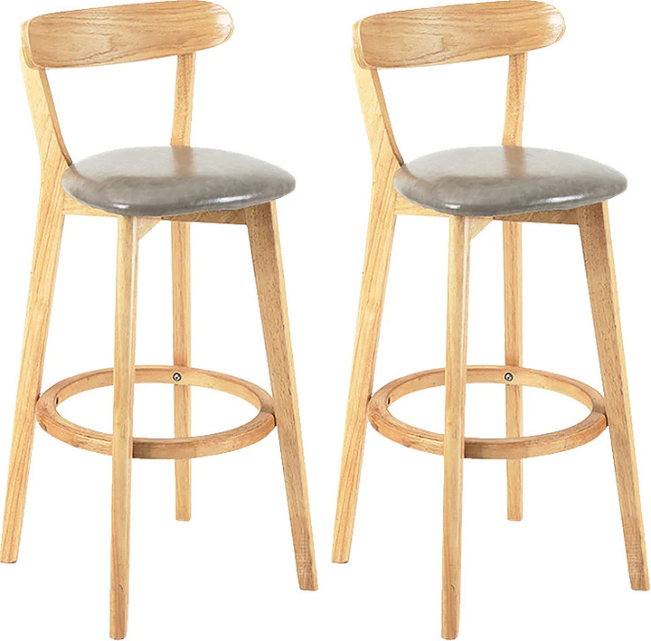Набор стульев барных Hesby Elevate Zenith (2 шт.) (полимер / дерево) серые / светлое дерево