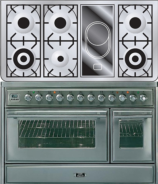Газовая плита с духовым шкафом ILVE MT-120VD-VG