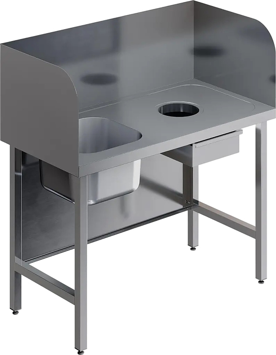 Стол для чистки рыбы Restoinox СПЧВЦ-15/6-БОЛ