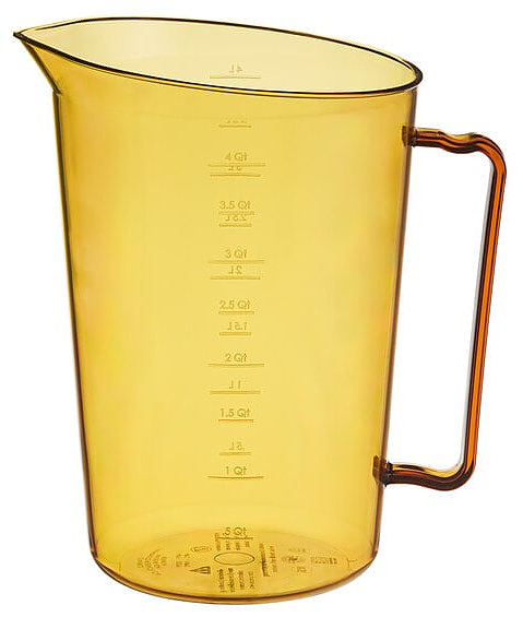 Кружка мерная Cambro 400MCH150 3.8 л 205x205x280 мм поликарбонат, янтарный