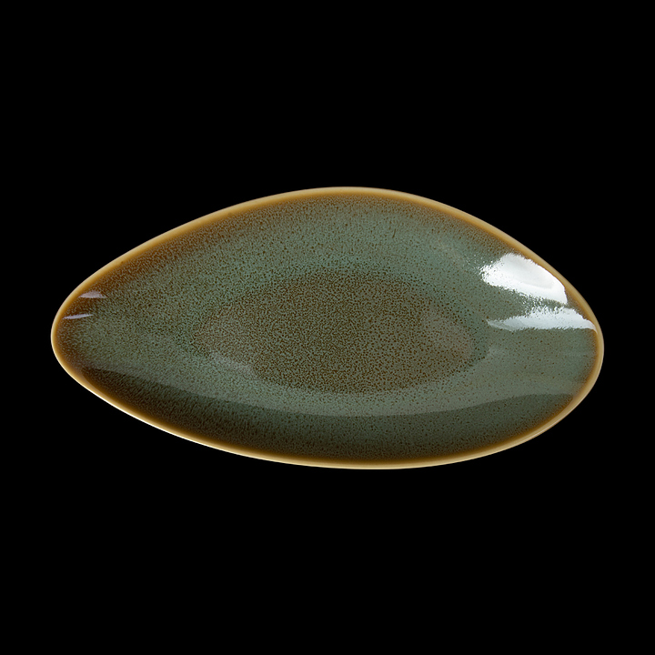 Блюдо сервировочное Corone Primavera HD003240 9" 22,5х11,5 см (фарфор) овальное зеленое