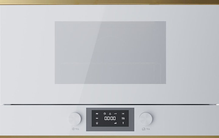 Встраиваемая микроволновая печь Kuppersbusch ML 6330.0 W4 Gold 2.5 кВт 22 л 595х334х390 мм белое стекло