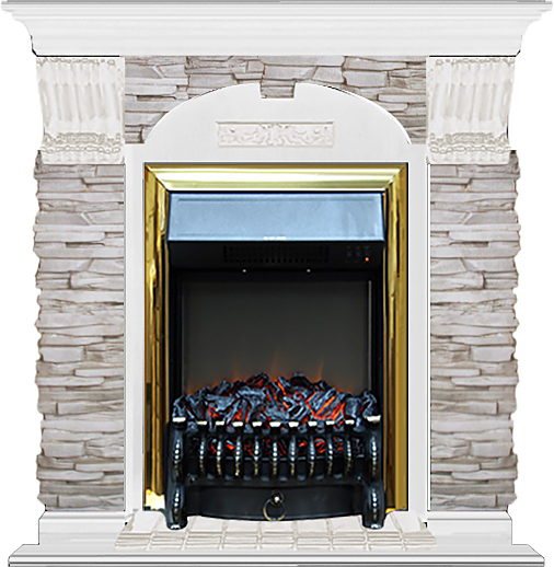 Камин Glenrich Арочный Fobos BR Мисхор белый