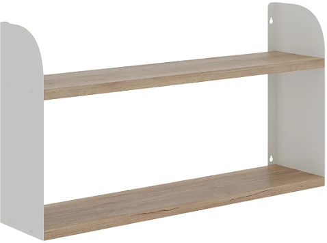 Полка КОБОР S1-80/20 white/natural