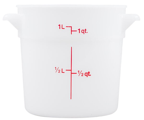 Контейнер для хранения продуктов Cambro RFS1-148 0.9 л D 15,4 см h 12,7 см полиэтилен, белый