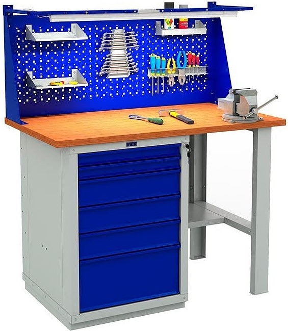 Верстак слесарный ПРОМЕТ Expert (№205) W120.WS6/F2.011
