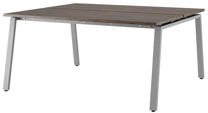 Стол офисный КОБОР A/2-160/160 aluminum/charlston