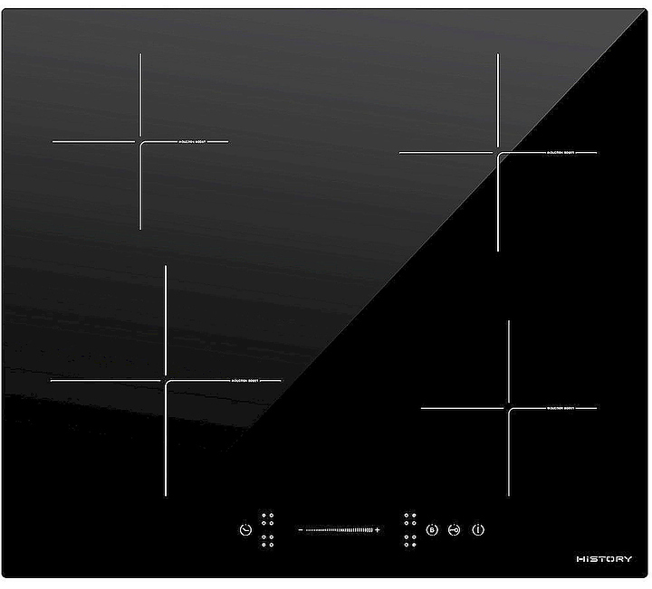 Варочная панель встраиваемая HiSTORY HI-6410-BBK 2 индукционная, черный