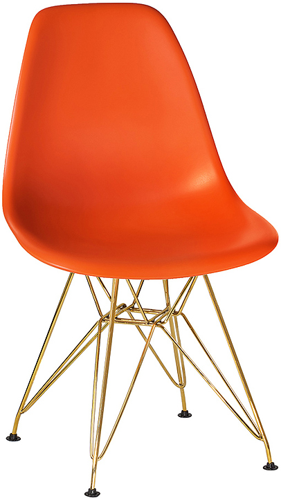 Стул обеденный DOBRIN 638APP-LMZL DSR (оранжевый, золотой)