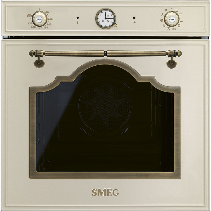 Духовой шкаф SMEG Cortina SFP67C1TPO 3 Квт 65 л 597х548х592 мм кремовый, латунь