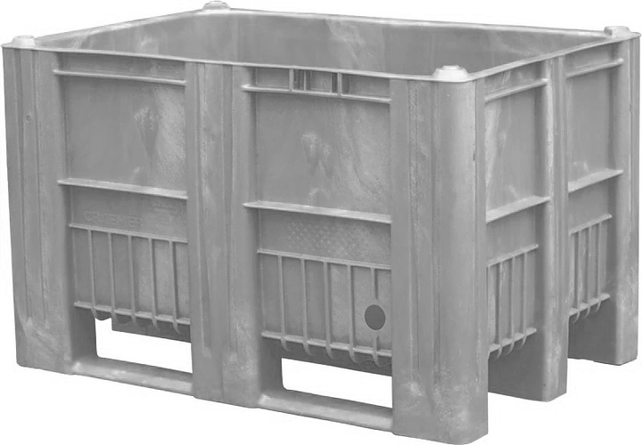 Контейнер ТАРА.РУ С-Box 1210 S (740) ОС 1200х1000х740 мм (сплошной на полозьях) с отверстием