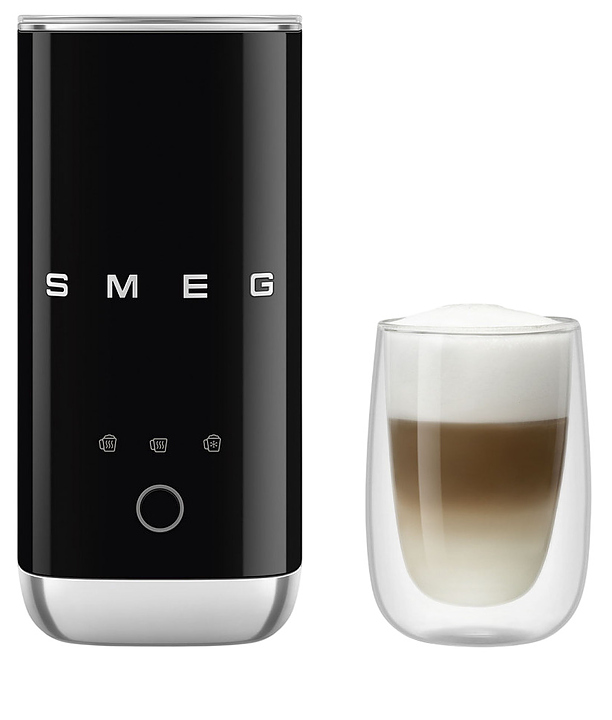 Вспениватель молока SMEG MFF02BLEU 500 Вт 180 мл черный, глянцевый