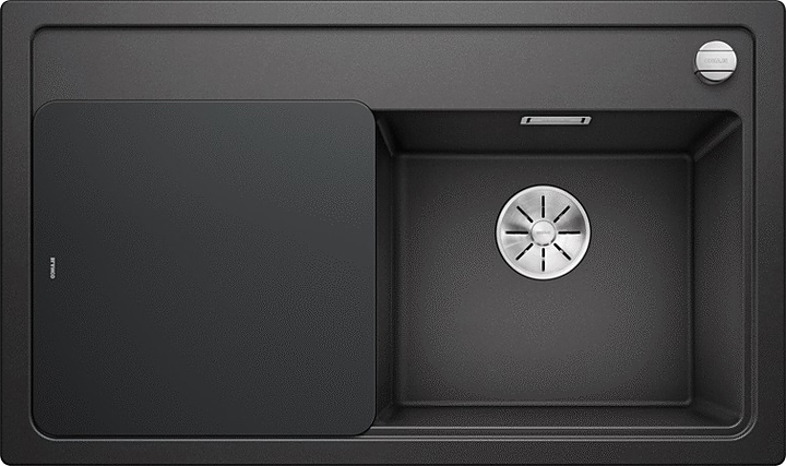 Кухонная мойка Blanco Zenar 45S InFino Silgranit (+доска стекло) антрацит правая мойка