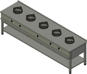 Плита газовая Вулкан KSW 05 8883 WOK