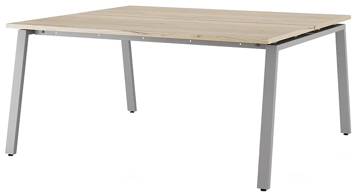 Стол офисный КОБОР A/2-80/160 aluminum/natural