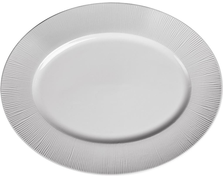 Блюдо овальное Noble Neo Silk 306014А 33,7х22,6 см h 2,2 см белый