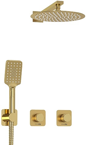 Встраиваемый комплект для душа Wasserkraft Schunter 8200 A8251.306.180.259.285.194.201 золото матовое