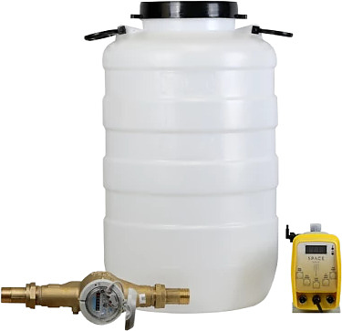 Комплекс дозирования SpaceAqua Dose 603-IMP, емкость 50 л, счетчик Dn25