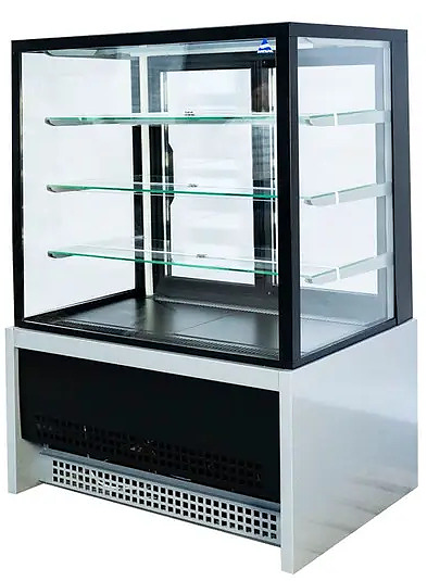 Витрина кондитерская CLSY LUXE Showcase 0,9 895х650х1300 мм техно (черно-серый)