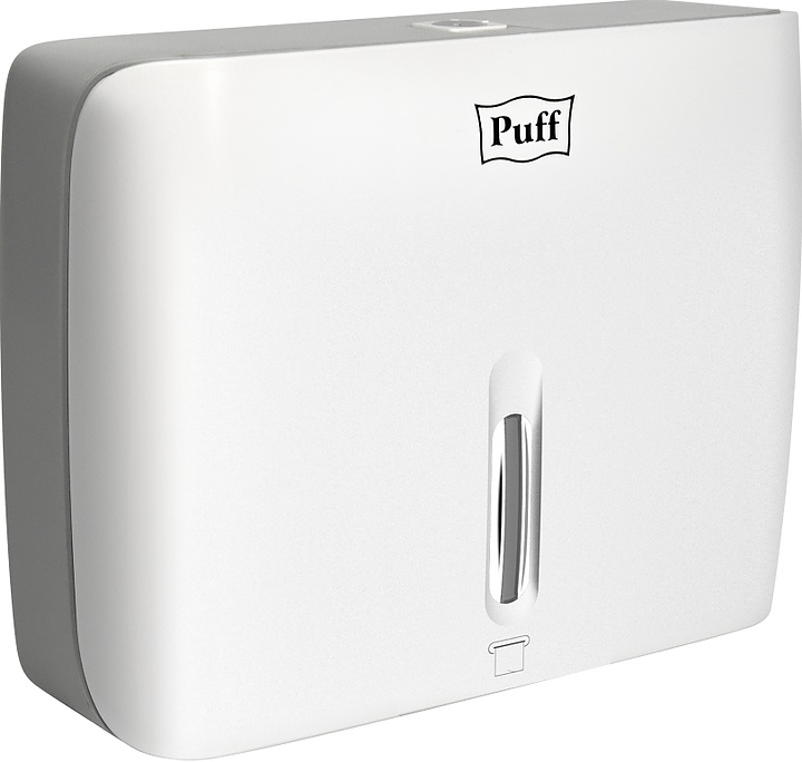Диспенсер бумажных полотенец Puff 5145 с замком (АБС-пластик) белый
