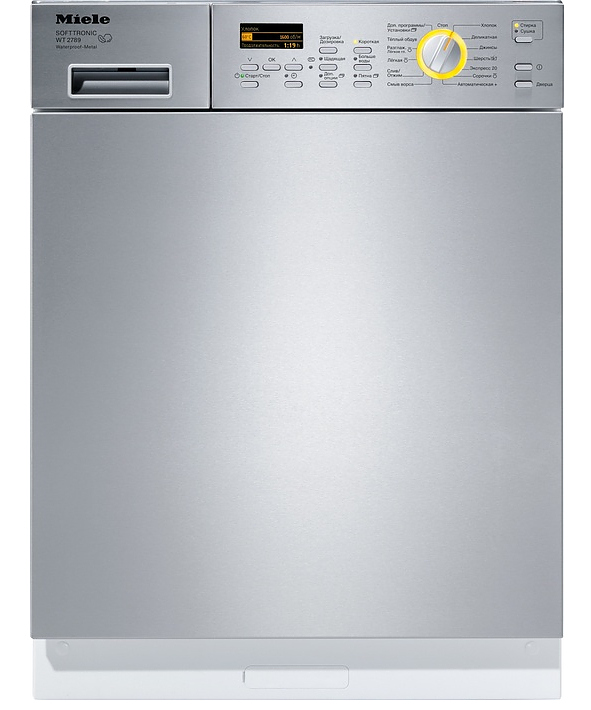 Встраиваемая стирально-сушильная машина Miele WT 2789 i WPM edst (панель - сталь)