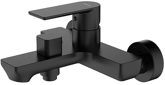 Смеситель для ванны и душа настенный Milardo Maze MAZBL00M02 черный матовый