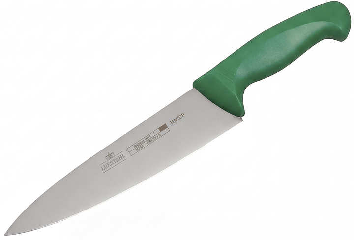 Нож поварской Китай Luxstahl HACCP W016 8" 200 мм зелёный