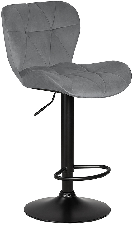 Стул барный DOBRIN 5022-LM-N BARNY BLACK (серый велюр) 2 шт.