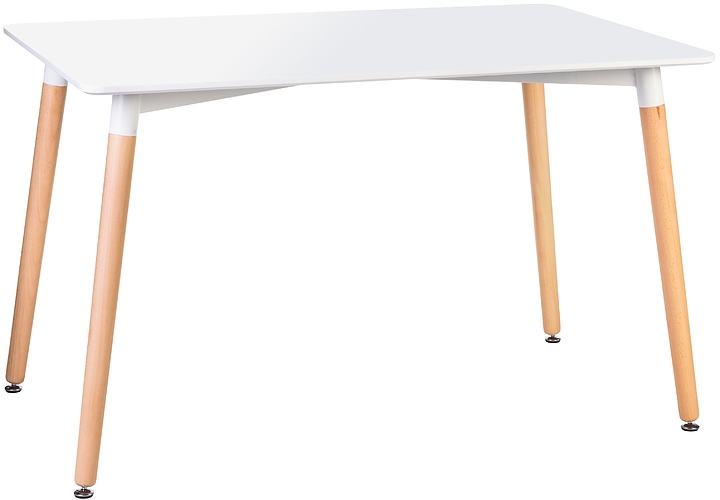 Стол обеденный DOBRIN 04-TD-LMZL SERRA WIDE (белый, светлый бук)