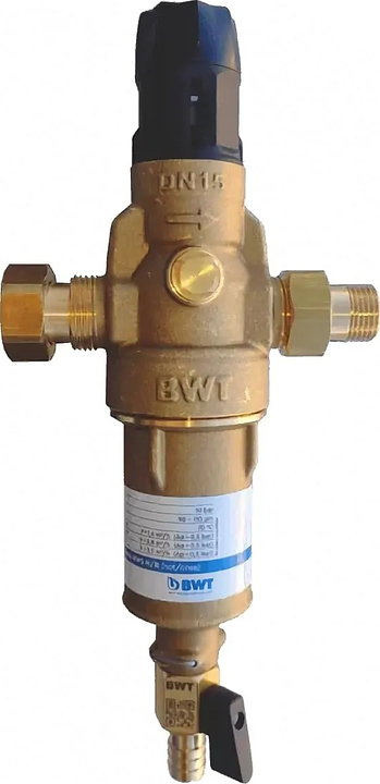 Фильтр механической очистки BWT Protector mini H/R 1/2" HWS (с редуктором давления)