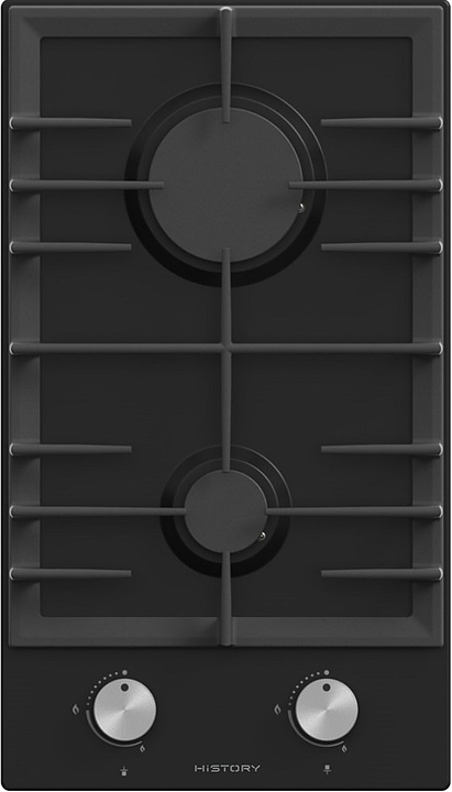 Варочная панель газовая HiSTORY HGE320C FBK черная эмаль