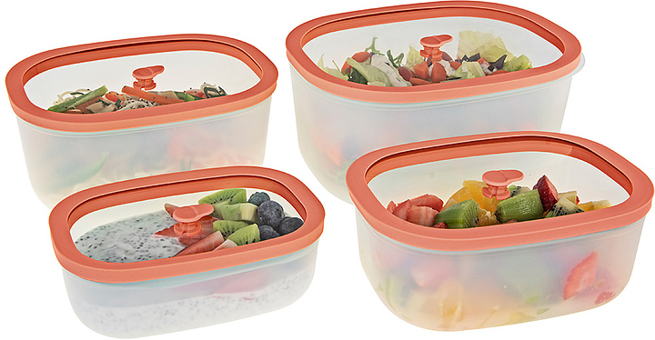 Набор вакуумных контейнеров Status Fresko set 4 salmon