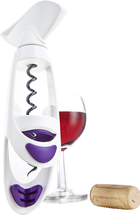 Штопор VacuVin 6852260 Twister в упаковке j-hook, белый